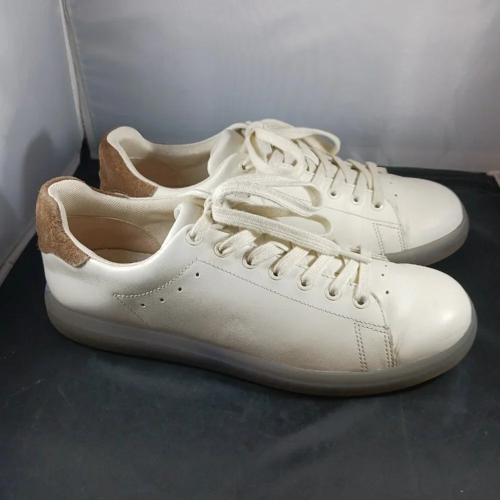 Tory Burch Howell Court Ivory Leather Sneaker Women's size 9M